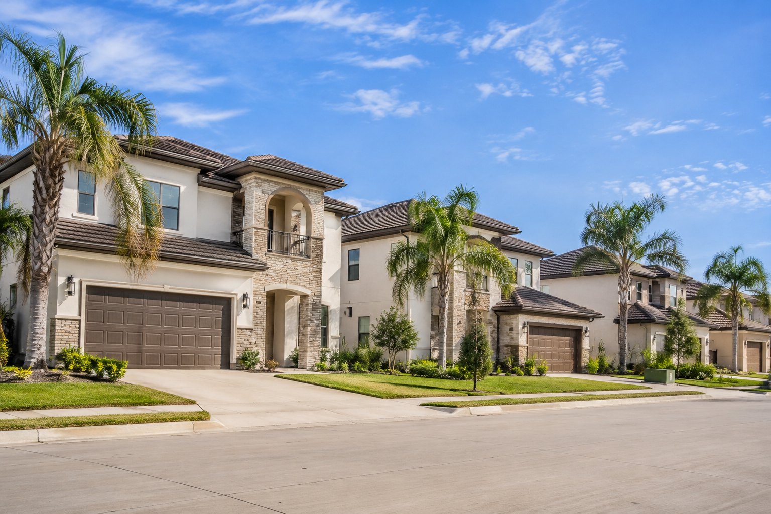 Newer homes in a South Texas subdivision, illustrative